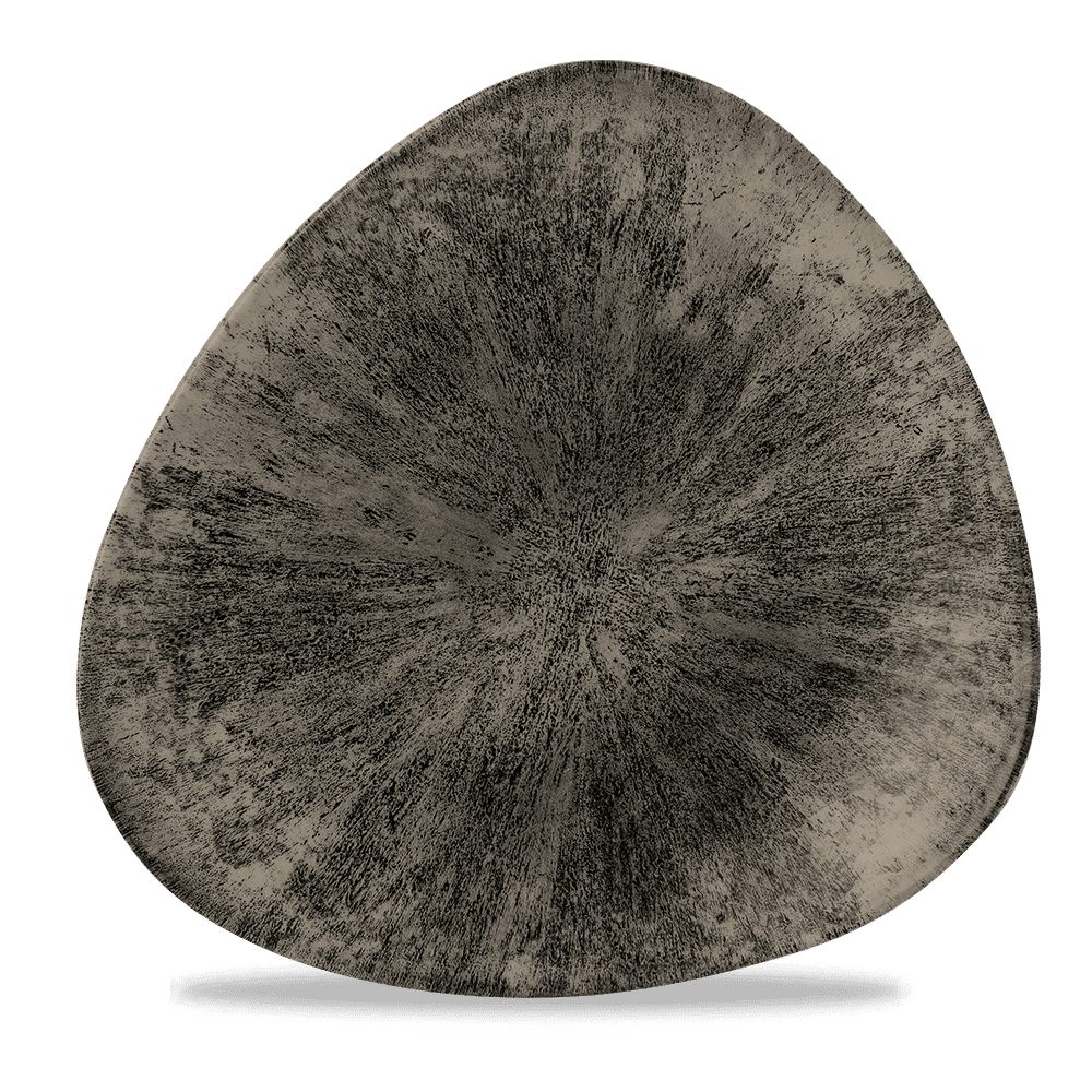 Churchill studio prints stone quartz black dreieckiger teller 26 5cm