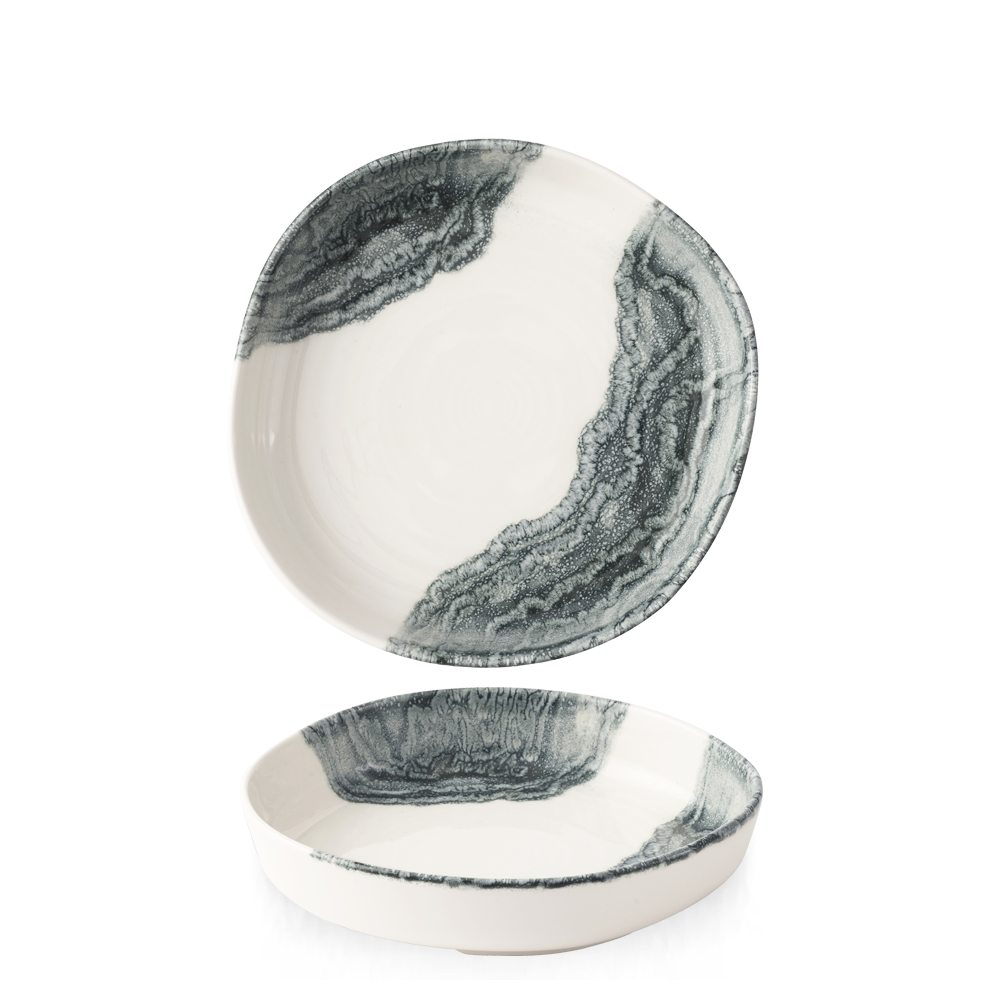 Churchill tide black organic walled bowl 23cm